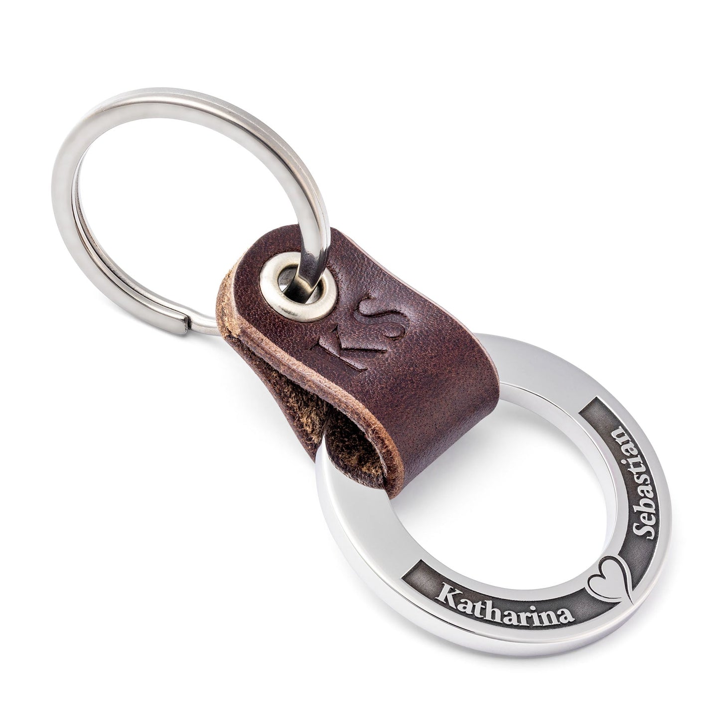 Personalized Heart Engraved Keyring - seQua.Shop