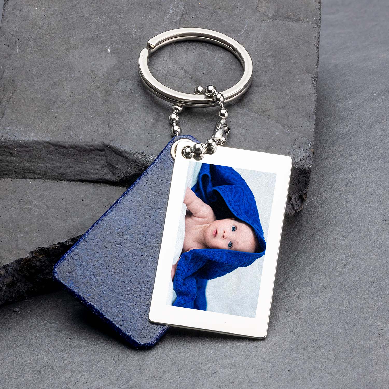 Portachiavi Con Fotografia In Pelle Con Testo Personalizzato Portachiavi Con Fotografia In Pelle Con Testo Personalizzato