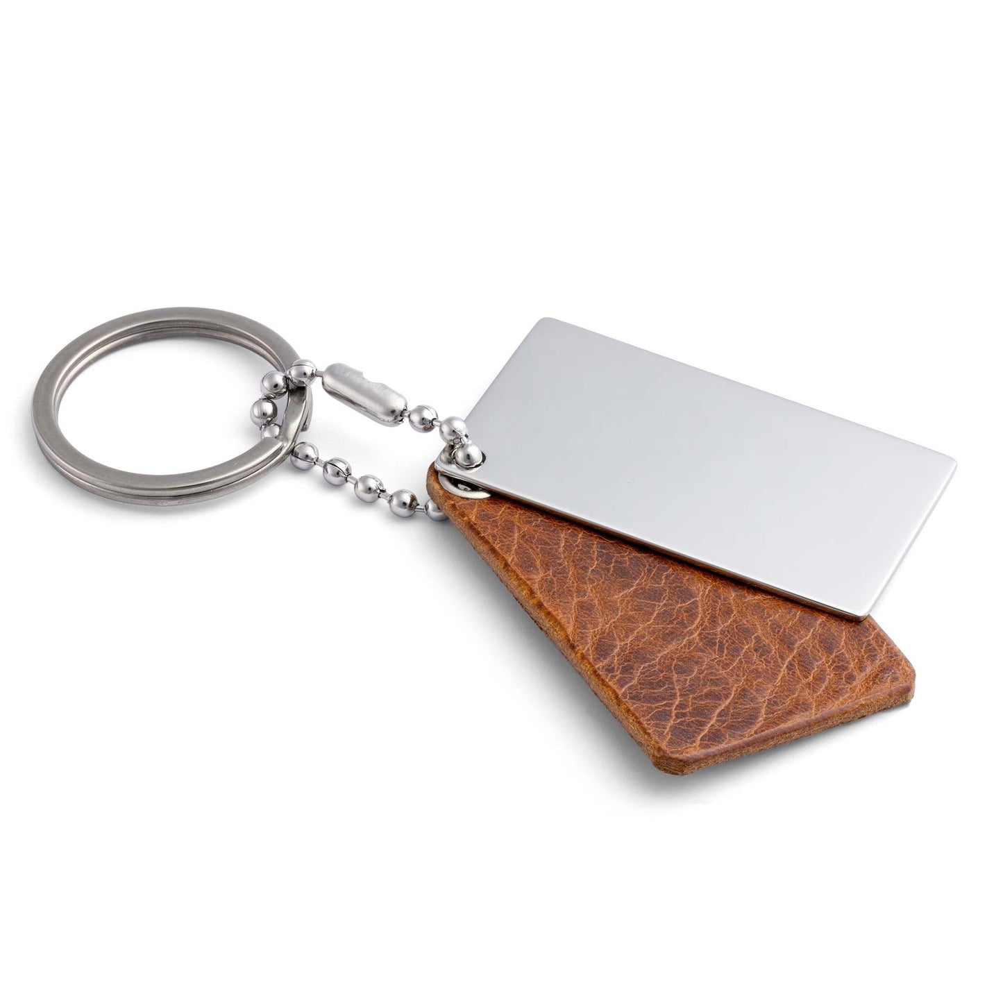 Unser Schlüsselanhänger zeigt sich stolz in Cognac Leder direkt aus der renommierten Tannerei Badalassi Carlo - seQua.Shop