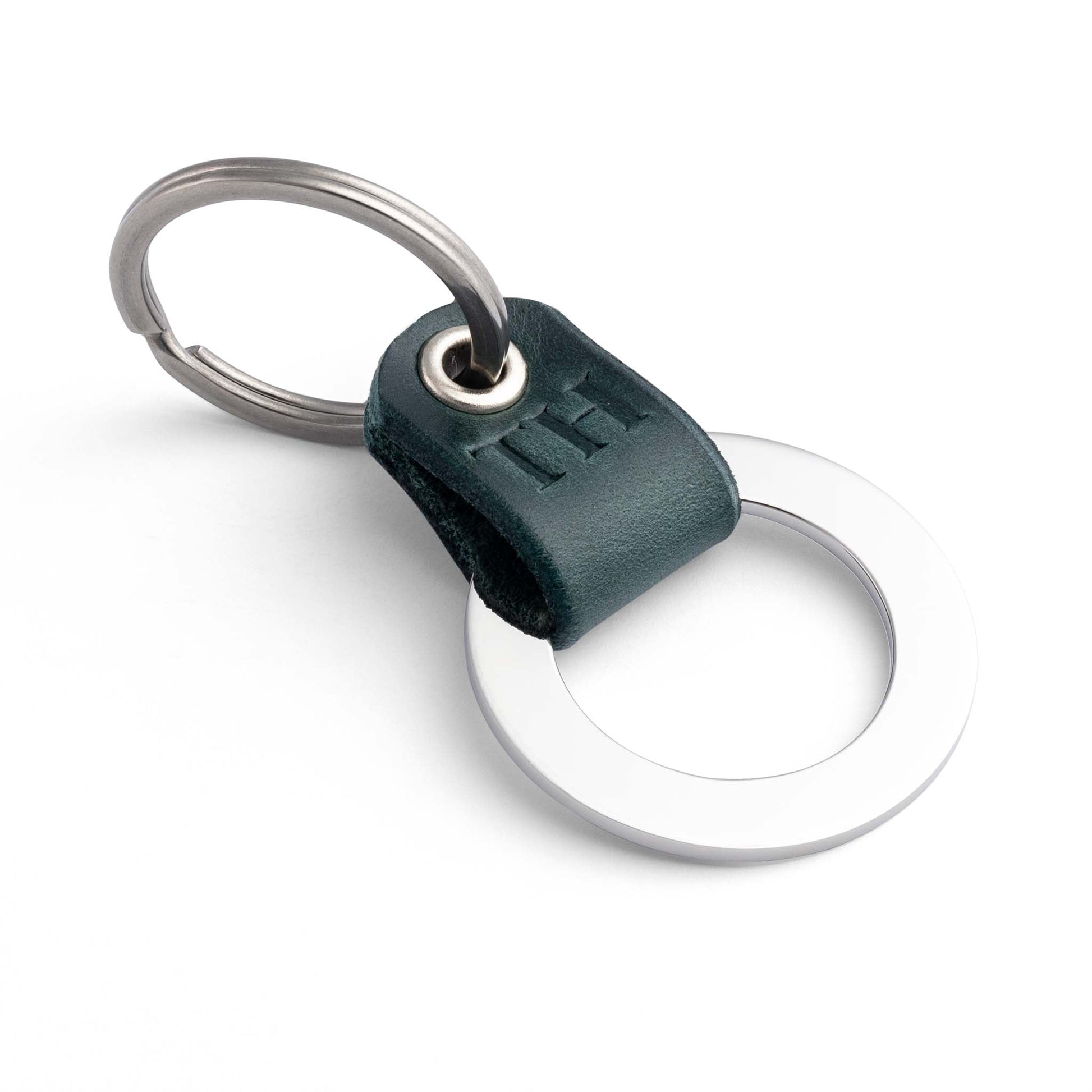 Dunkel Grün Leder Schlüsselanhänger personalisiert  - seQua.Shop