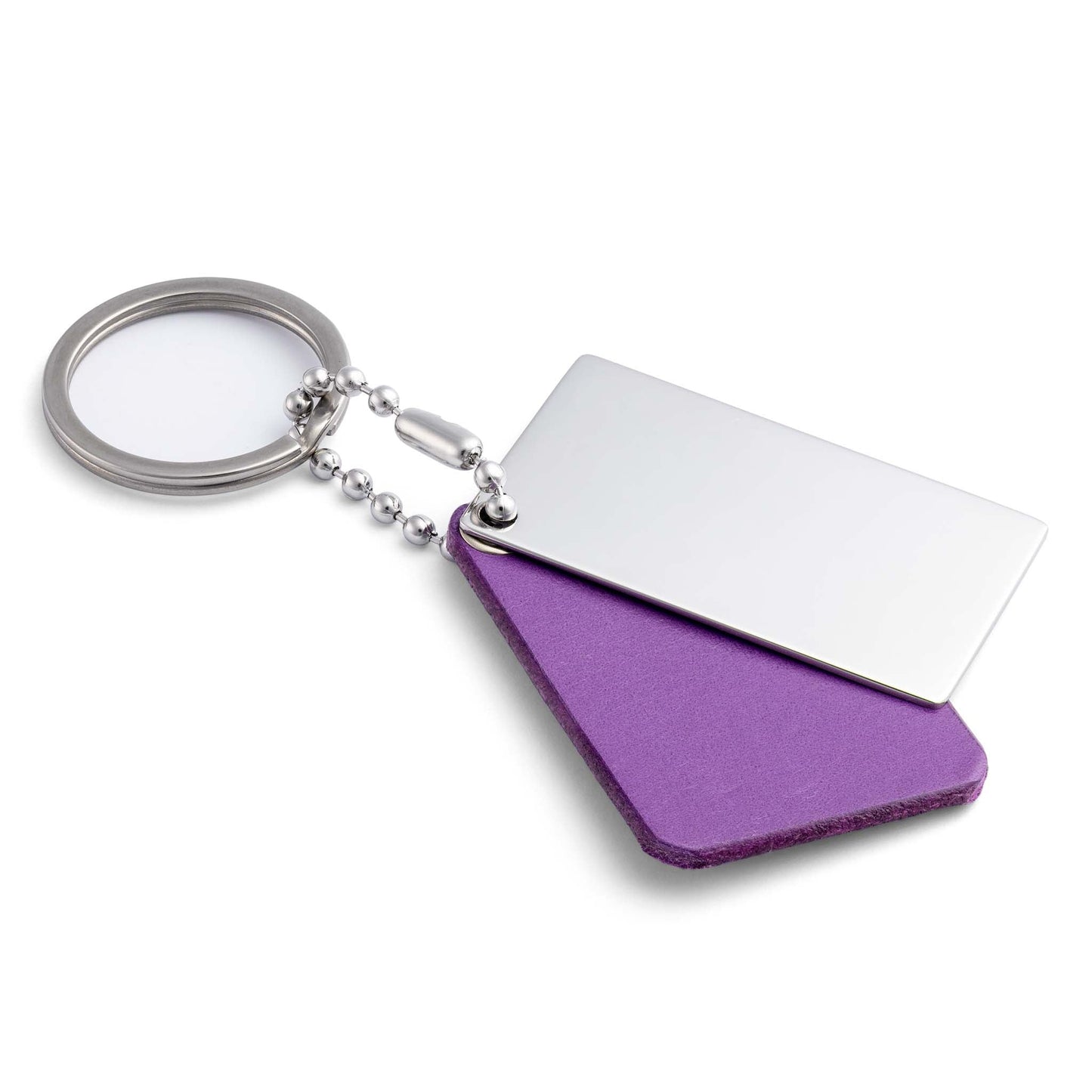 Premium Leather Keyring in Striking Viola - seQua.Shop