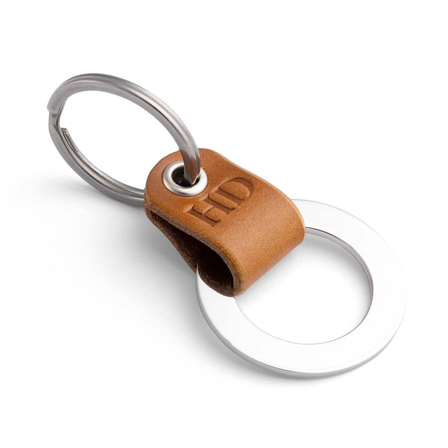 Schlüsselanhängers aus Cognac Leder - seQua.Shop