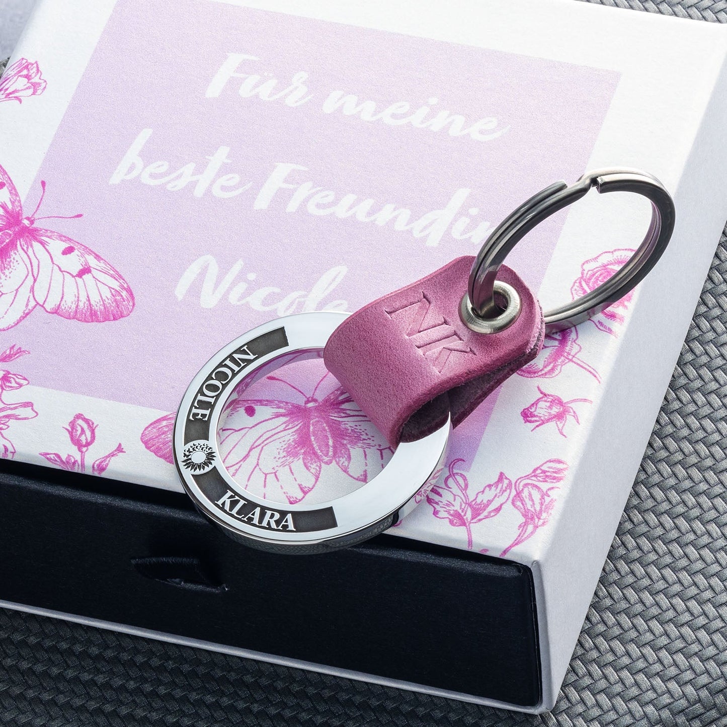schlüsselanhänger für die beste freundin mit geschenkbox