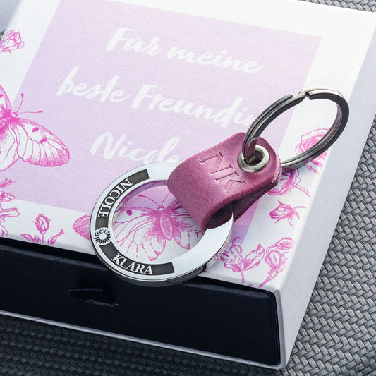schlüsselanhänger für die beste freundin mit geschenkbox