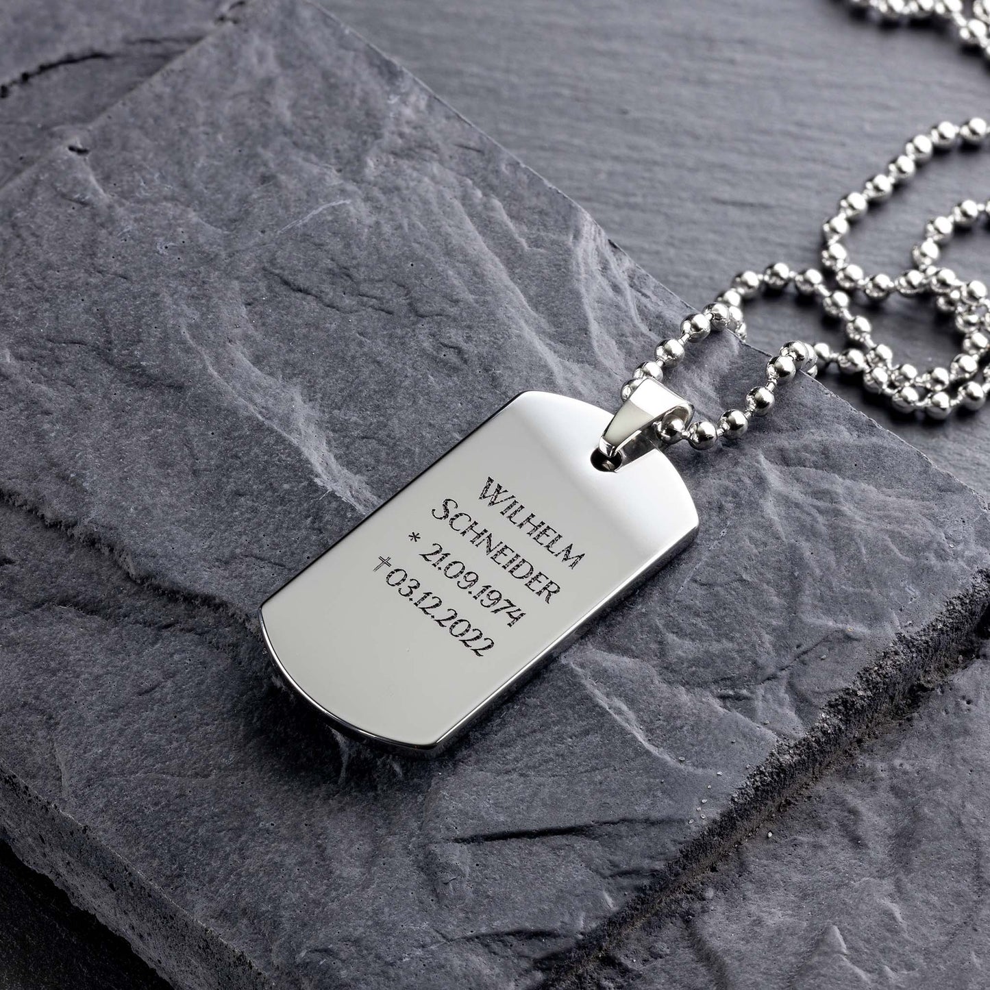 Timeless Tungsten Dog Tag Necklace – A Cherished Memorial - seQua.Shop