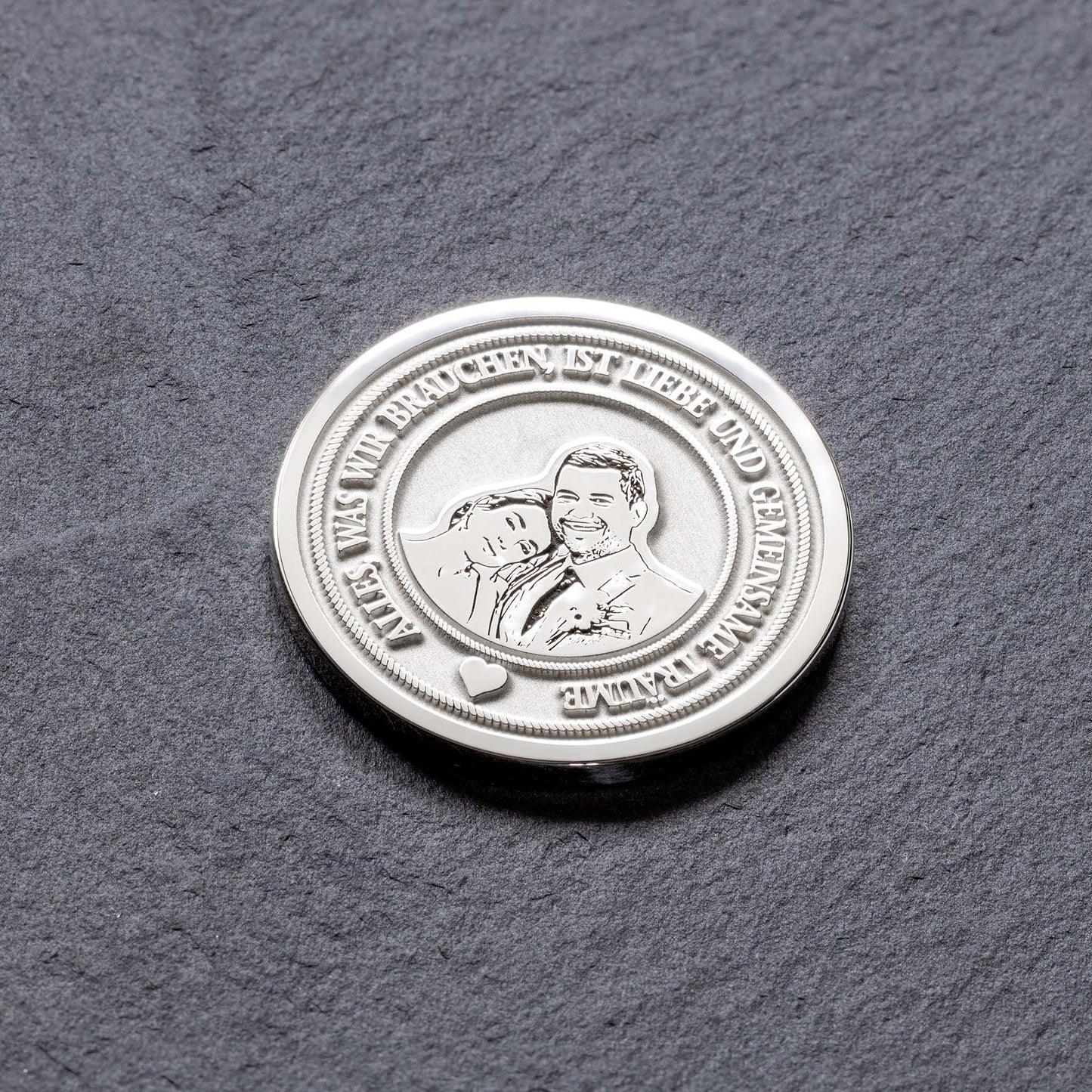 Unique Silver Anniversary Gift - Personalized Silver Coin - seQua.Shop