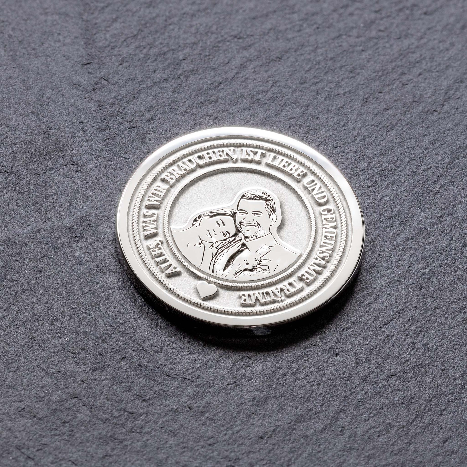 Unique Silver Anniversary Gift - Personalized Silver Coin - seQua.Shop