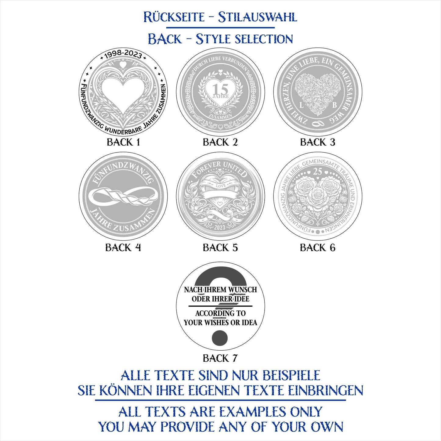 Unique Silver Wedding Anniversary Gift - Customised Commemorative Coin - seQua.Shop