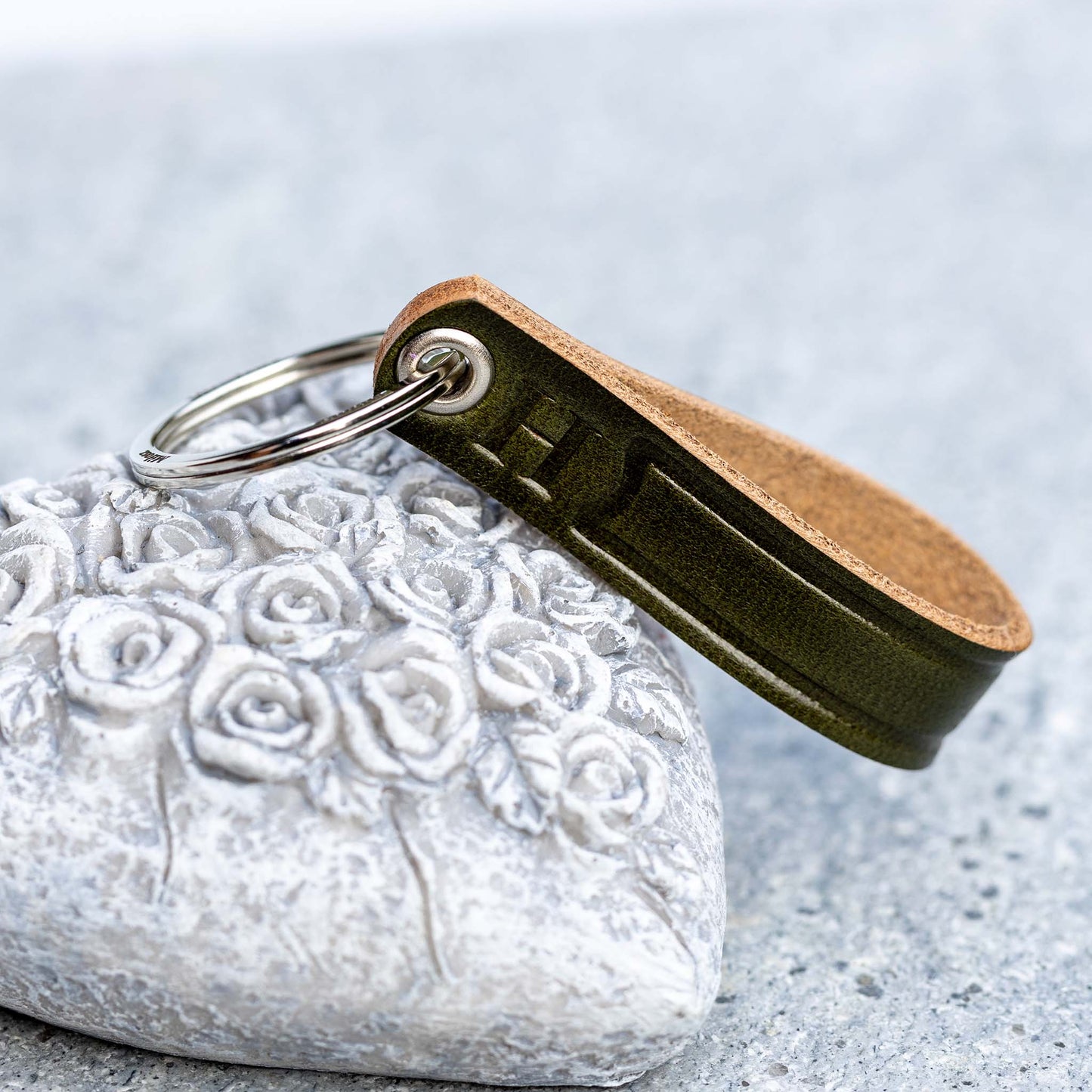 Women's Keyring by seQua - Green Leather - seQua.Shop