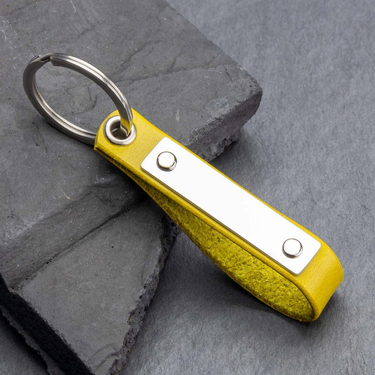 Gelb Leder Schlüsselanhänger: Ein Maßgeschneidertes Meisterwerk - seQua.Shop