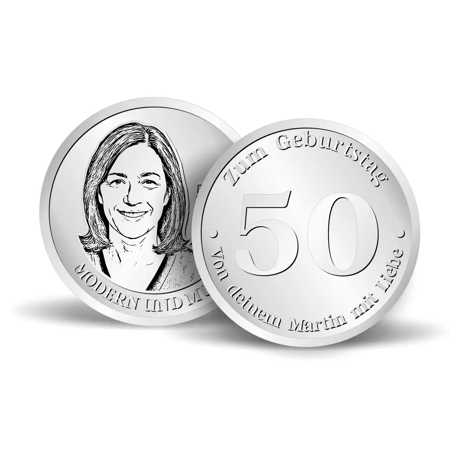 Symbolische Rückseite mit Wunschtext – 50. Geburtstag Frau