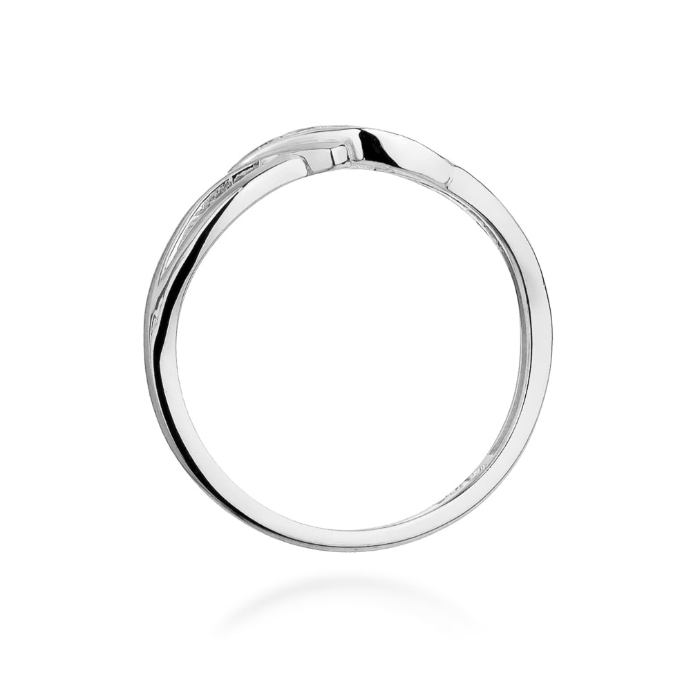 Verlobungsring aus 585er Gold mit 3 Diamanten 0,02ct – W192