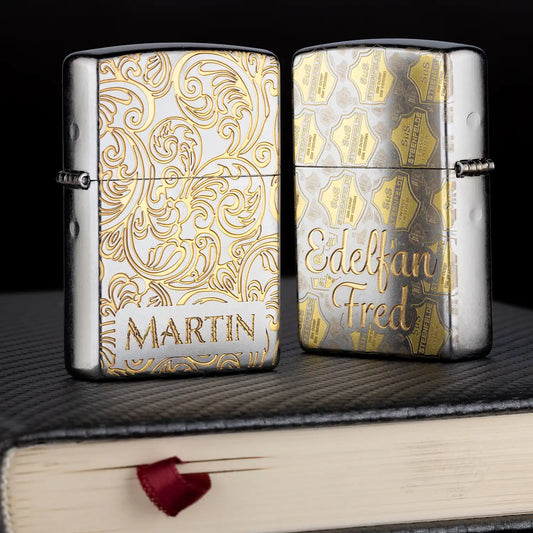 Gravierte Zippo® Street Chrome Feuerzeug – persönliches Geschenk mit Charakter