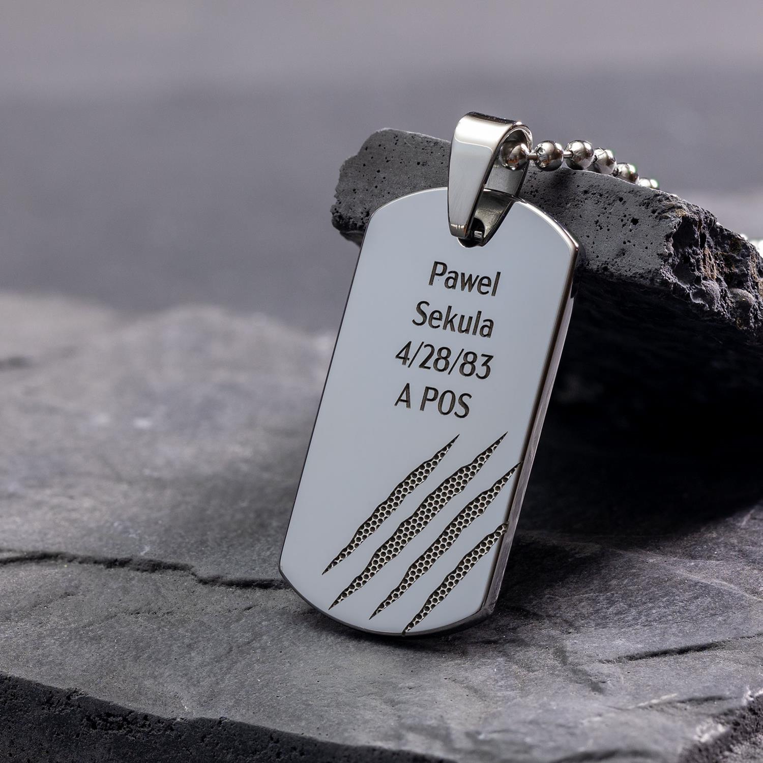 3D Engraved Tungsten Pendant - Unleash Your Inner Predator