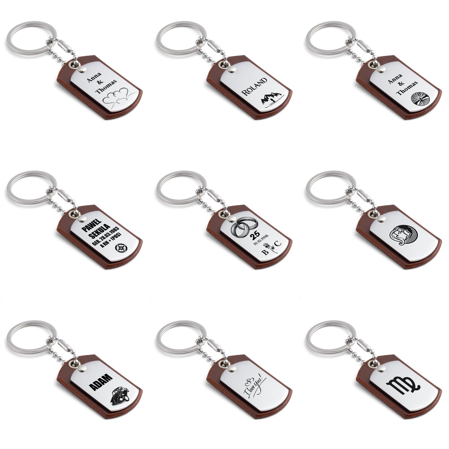 Chestnut Brown Keyring - A Unique Personalised Accessory - seQua.Shop