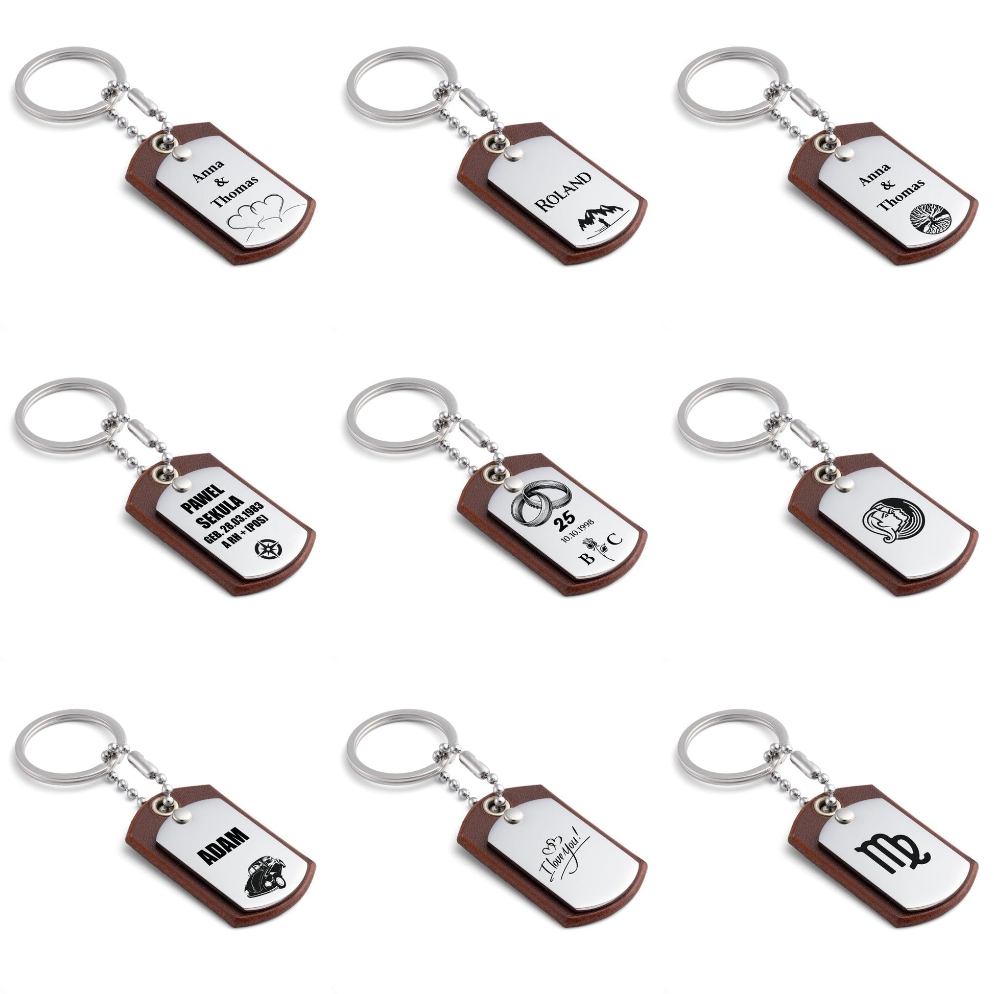 Chestnut Brown Keyring - A Unique Personalised Accessory - seQua.Shop