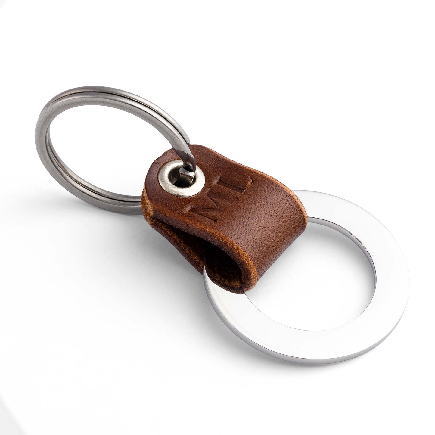 Custom Chestnut Brown Leather Keyring - The Perfect Accessory for Your Keys - seQua.Shop