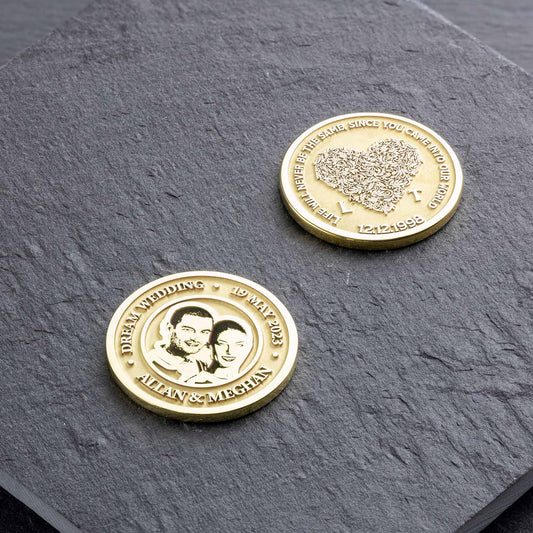 Custom Commemorative Coin: Personalized Wedding Gift for your Wedding Anniversary - seQua.Shop
