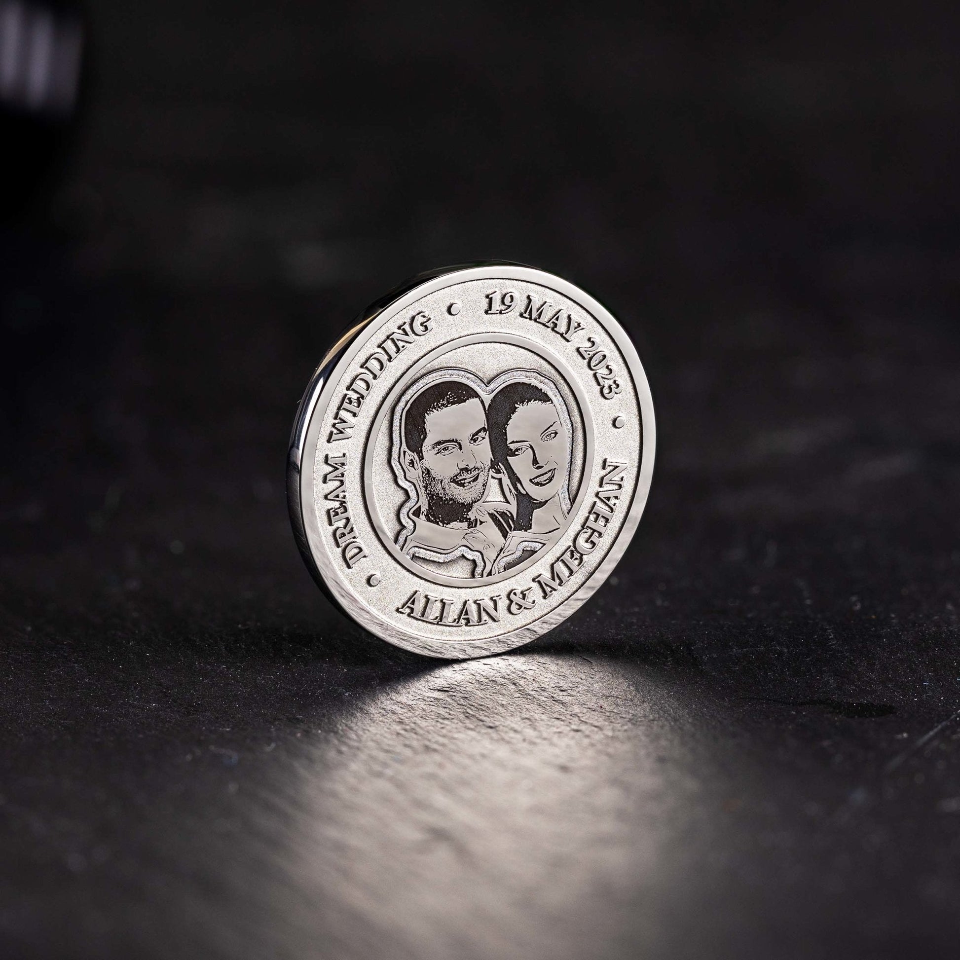 Personalisierte Münze für Ihre Hochzeit | Münze mit Ihrem Porträt