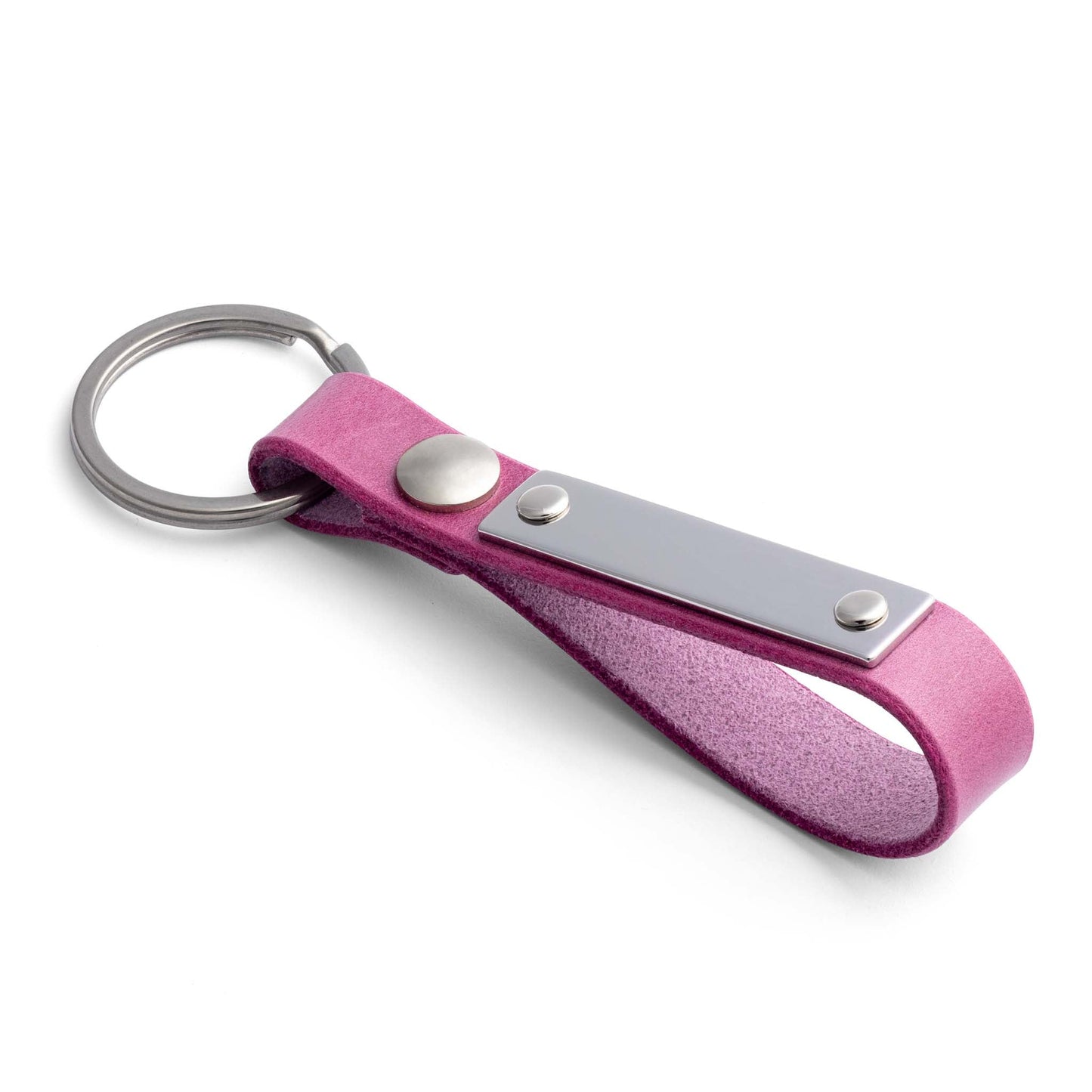 Leder Schlüsselanhänger in rosa