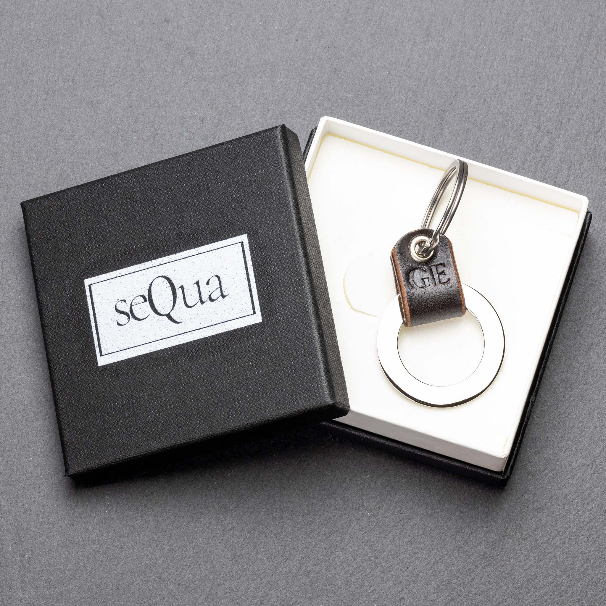 Portachiavi In Pelle Edelkern Per Uomo E Donna – Elegante Ciondolo Portachiavi, Robusto E Compatto, Con Confezione Regalo, Nero