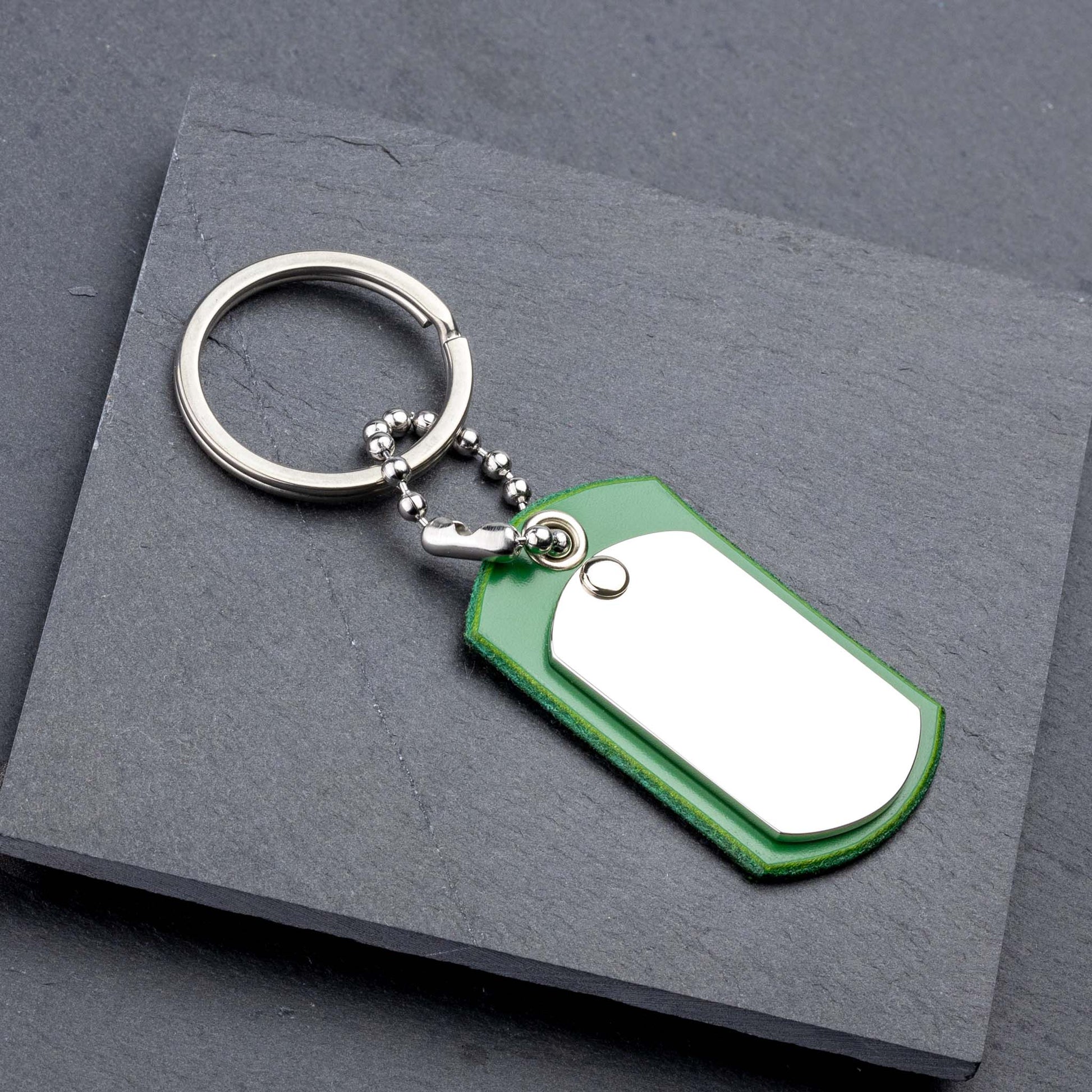 Juicy Green Leather Keyring: Customised Just for You - seQua.Shop