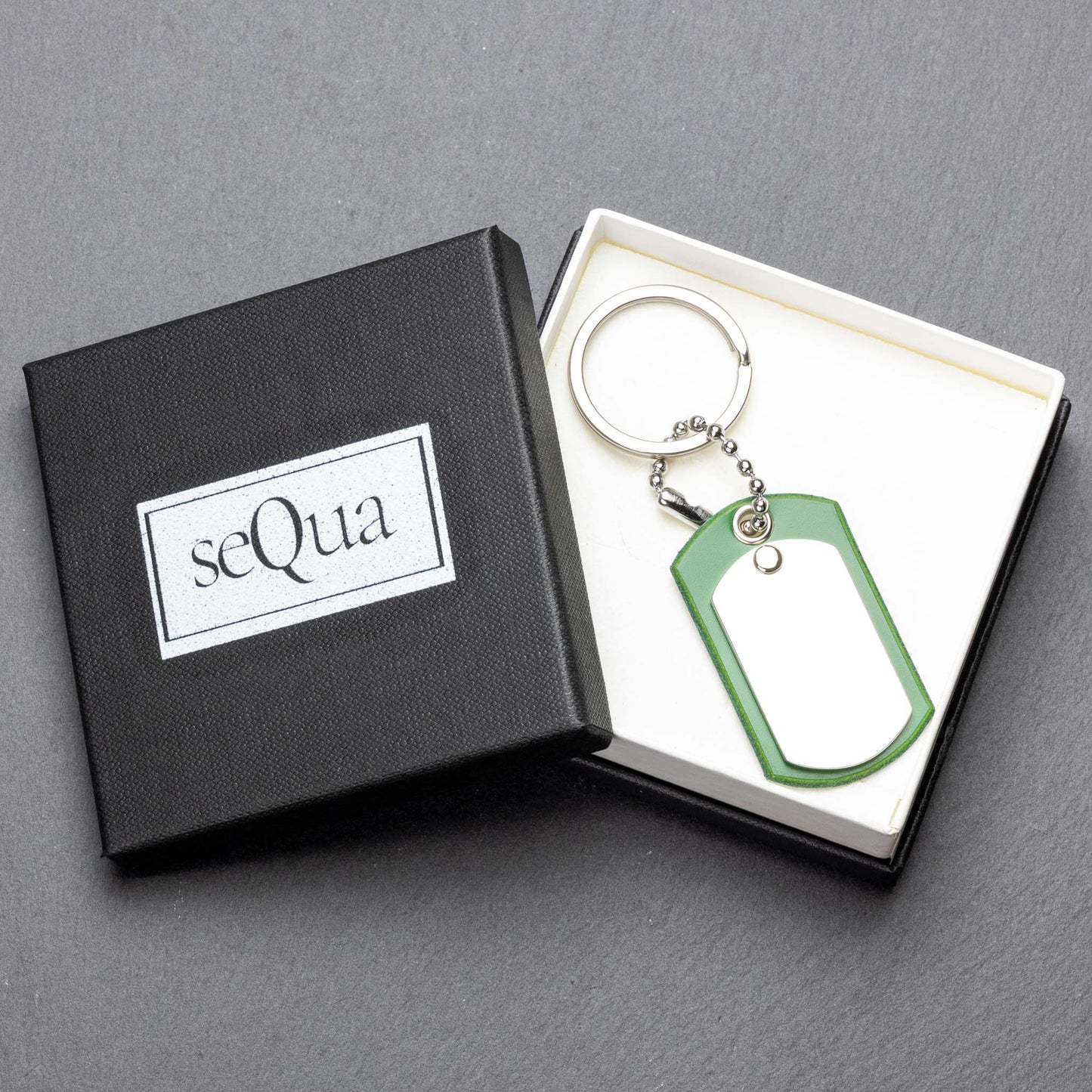 Juicy Green Leather Keyring: Customised Just for You - seQua.Shop