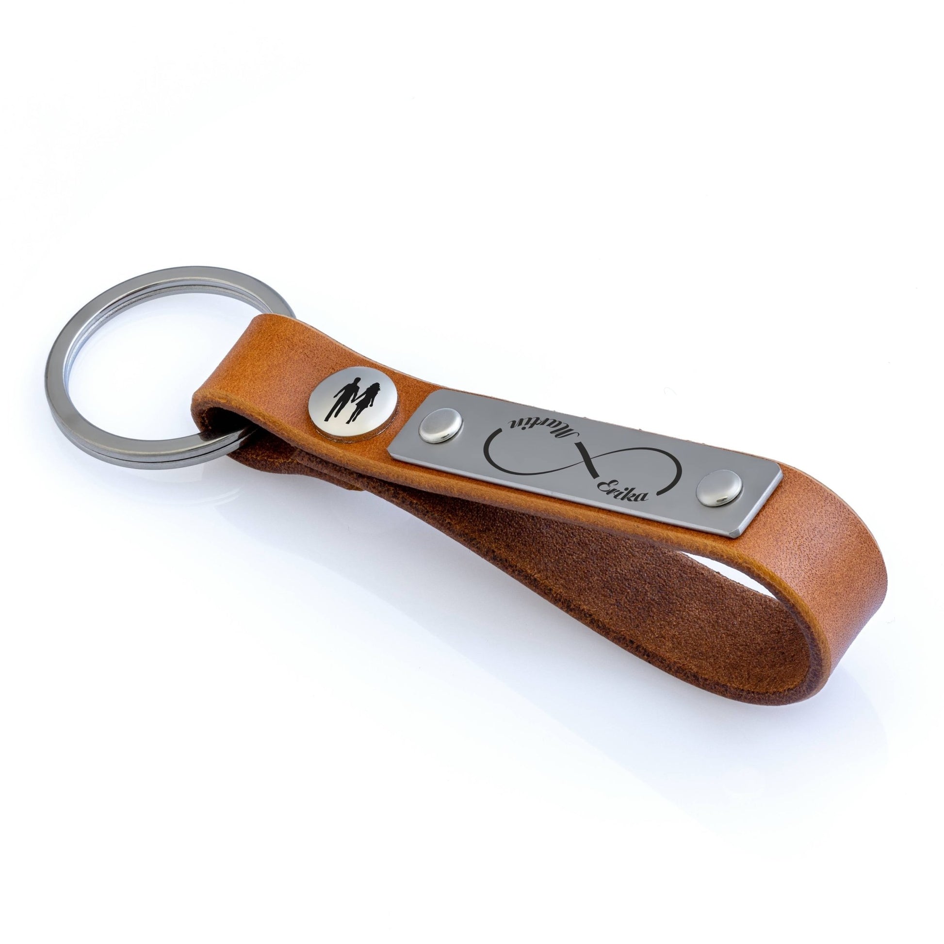 Kaufe Männer Leder Schlüsselanhänger Metall Auto Schlüsselanhänger  Schlüsselanhänger Geschenk personalisierte Ketten