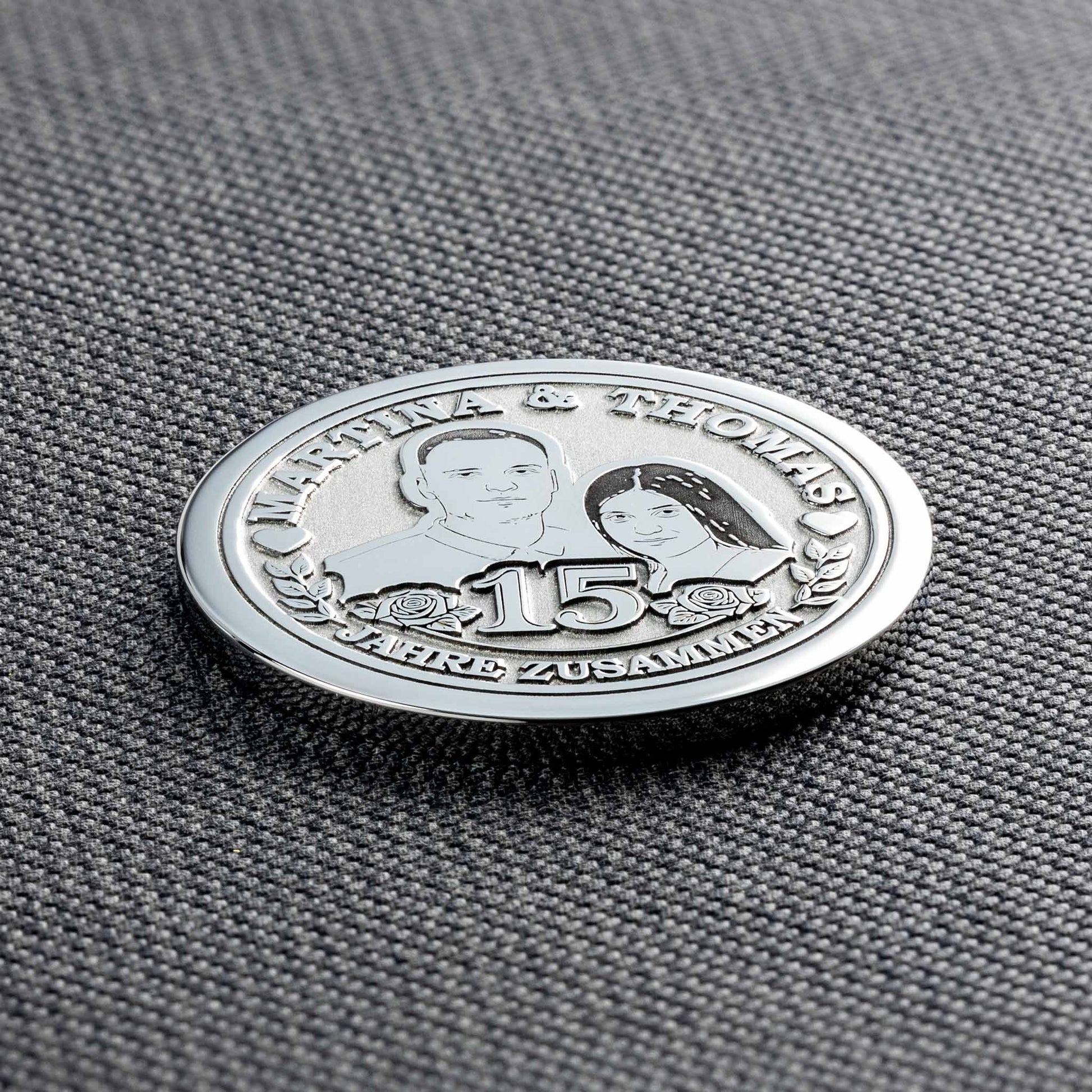 Personalised Anniversary Coin: A Unique 15 Year Wedding Anniversary Gift - seQua.Shop