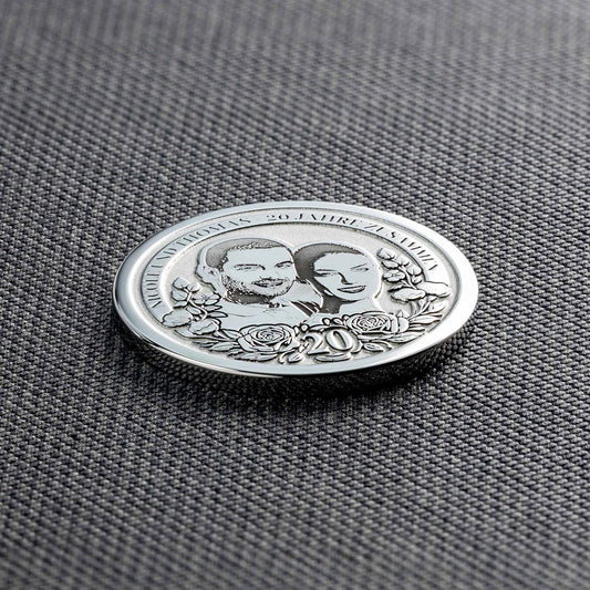 20 Hochzeitstag Personalisierte Münze