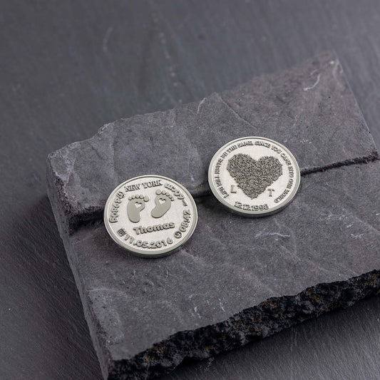 Personalised Commemorative Coin: The Perfect Gift for New Mum and Dad - seQua.Shop
