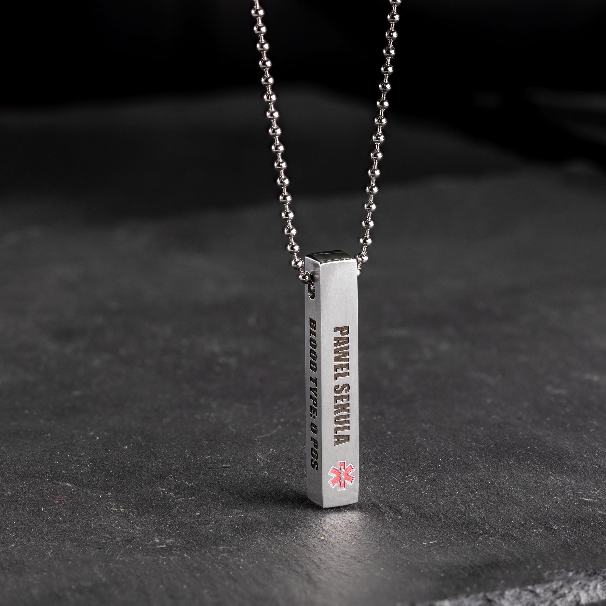 Dog Tag Medical ID Necklace Stainless Steel | MedicAlert Foundation