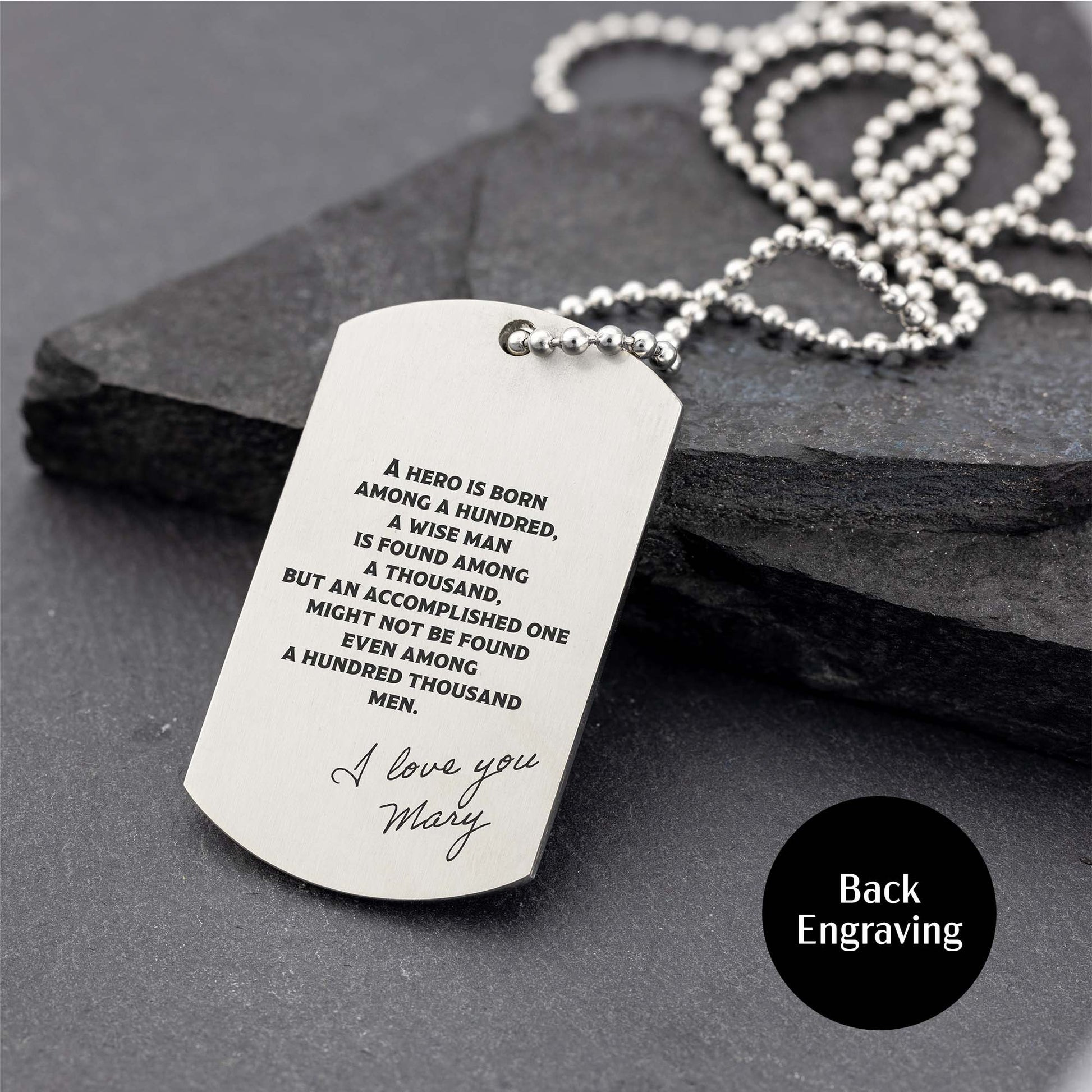 personalisiertes Dogtag aus Titan - seQua.Shop