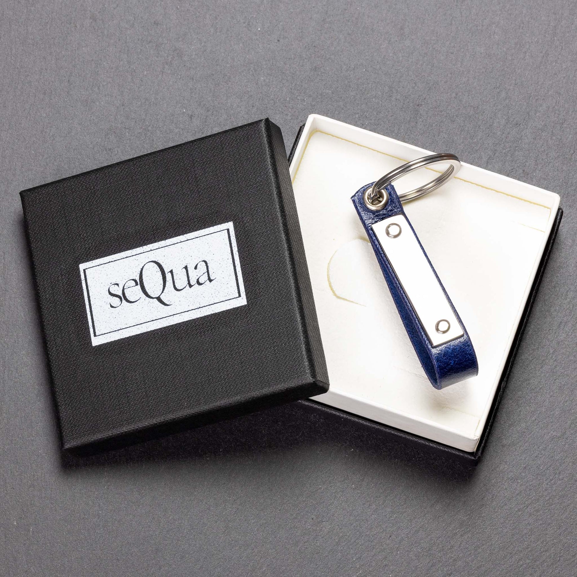 The Ultimate Blue Leather Keyring Experience at seQua - seQua.Shop