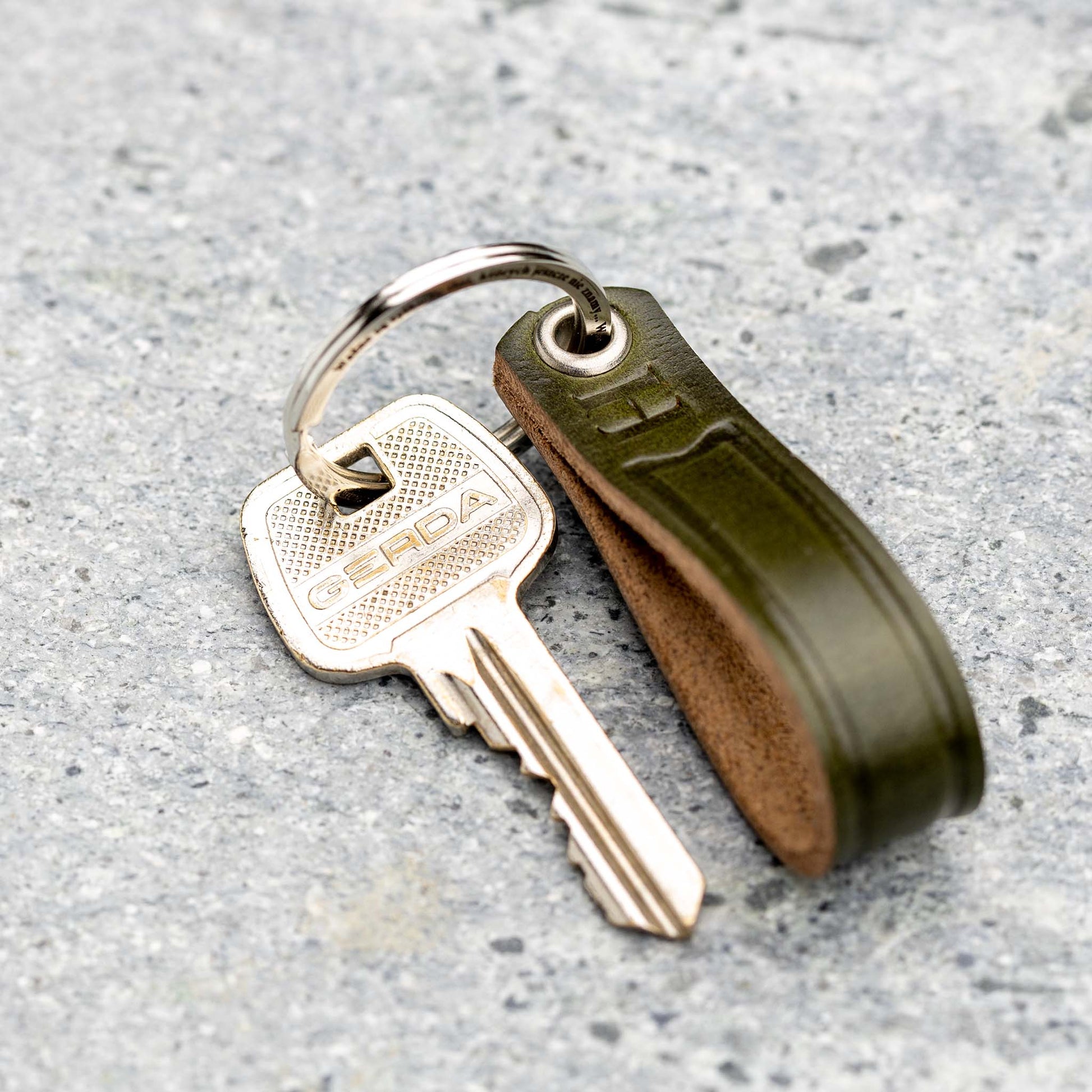 Women's Keyring by seQua - Green Leather - seQua.Shop