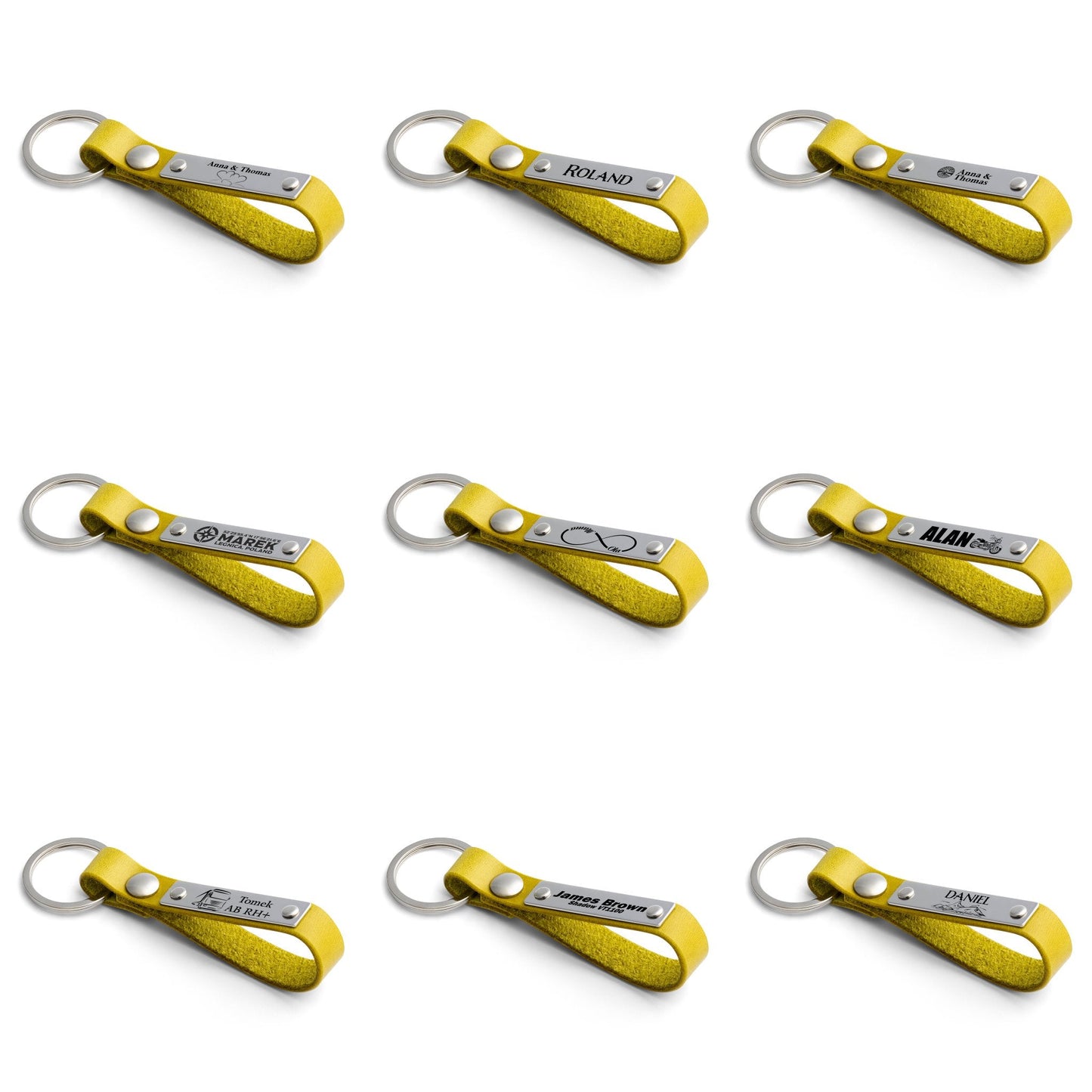 Schlüsselanhängers aus gelbem Leder - seQua.Shop